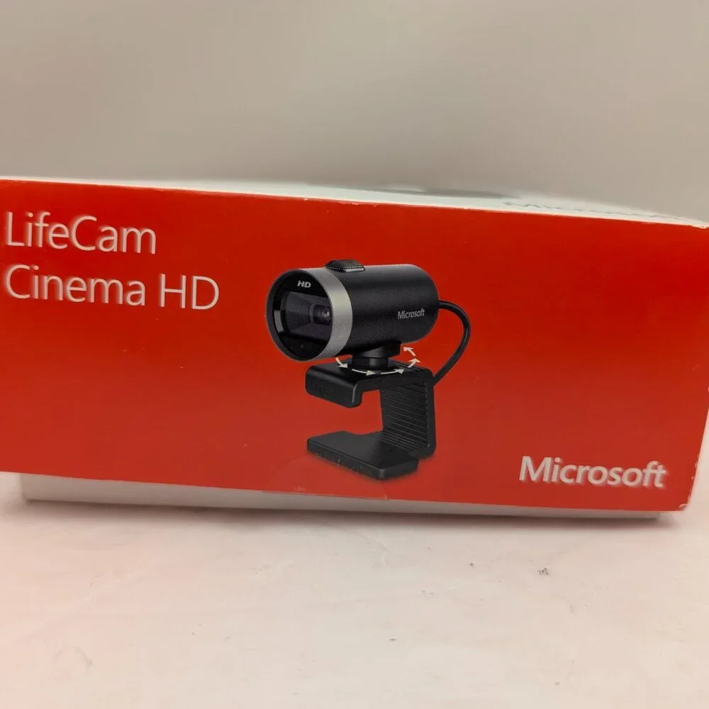 MICROSOFT LifeCam Cinema HD 720p Webcam | 1393 P/N X823015-001 H5D-00013 USED